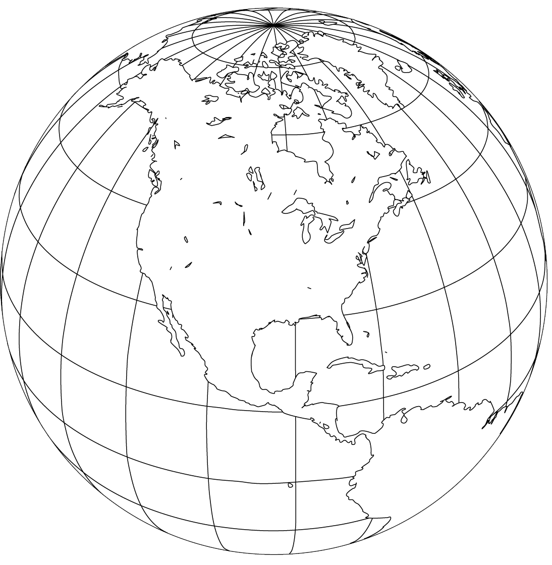 Nordamerika Globus